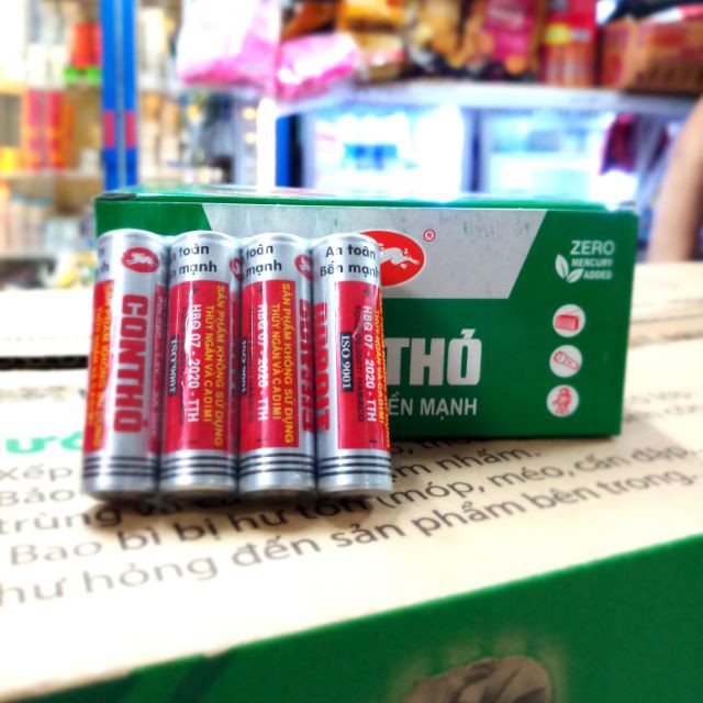 Pin đồ chơi con thỏ AA 💎LÂM DƯỢNG TOYS💎Vỉ 4 viên pin con thỏ loại to, pin lắp đồ chơi cho bé RABBIT/AA 1.5V