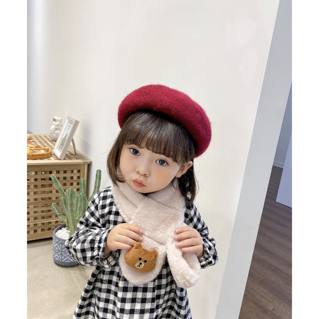 Khăn choàng cổ, quàng cổ, quấn cổ, giữ ấm cho bé hình trái Dâu siêu Cute