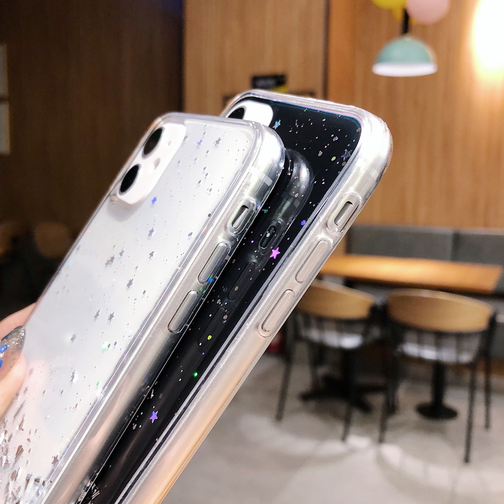 Ốp lưng trong suốt Samsung Galaxy A12 A20 A20S A21S A21 A30 A30S A31 A50 A50s A51 A70 A70S A71 long lanh bầu trời đầy sao
