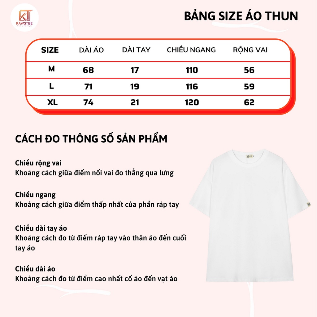Áo thun KAWSTEE form unisex tay lỡ dành cho nam nữ in hình KAWSTEE năng động | BigBuy360 - bigbuy360.vn