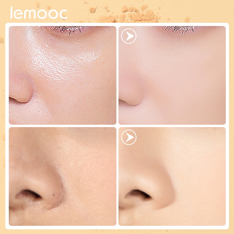 [Hàng mới về] Phấn phủ LEMOOC kiềm dầu có mút trang điểm dễ sử dụng