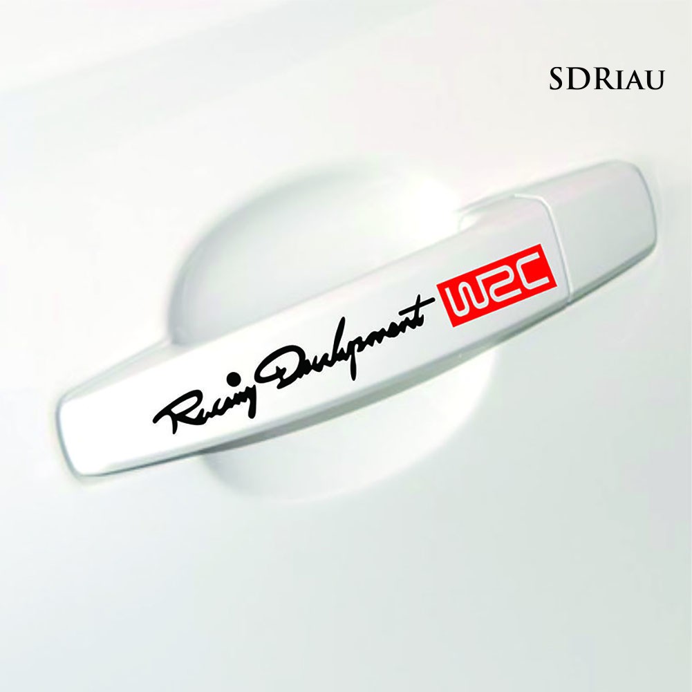 Set 4 miếng dán trang trí cho tay nắm cửa xe hơi Toyota Skoda Kia Laada Opel