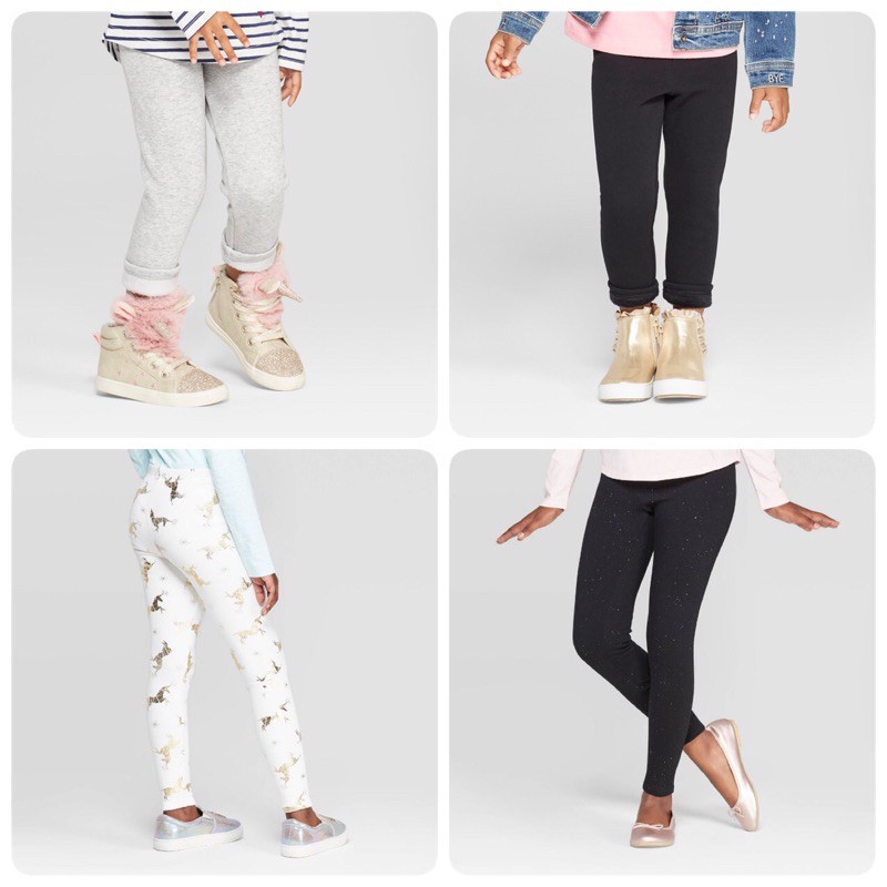 Quần legging lót lông bé gái