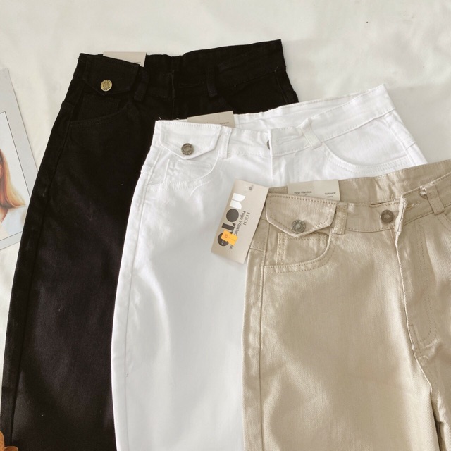 Quần baggy kaki 1 túi đắp- hình thật