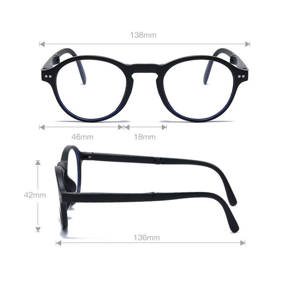 Kính Đọc Sách Tròng Màu Cam + 1.0 ~ + 4.0 Chống Ánh Sáng Xanh Dạng Gập Tiện Dụng