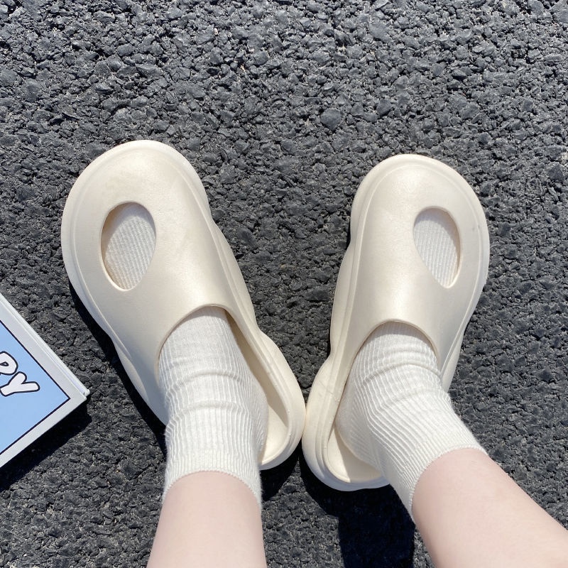 Dép Đế Dày Đục Lỗ Họa Tiết Trái Dừa Dễ Thương Cho Nữ