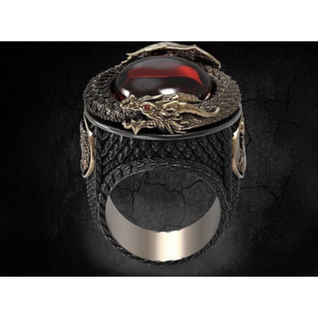 Nhẫn thời trang đính đá sang trọn đẳng cấp nhiều màu cá tính cho nam