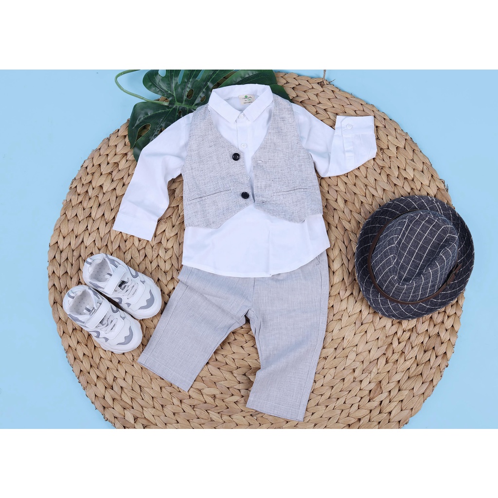 Bộ gile bé trai LLITIBABY set 3 chi tiết 3/7