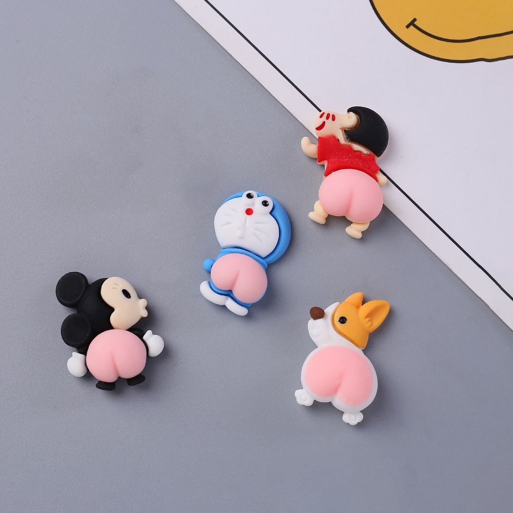 Bông tai hình mông hoạt hình Doremon Mickey bằng nhựa resin phong cách Hàn Quốc cho nữ