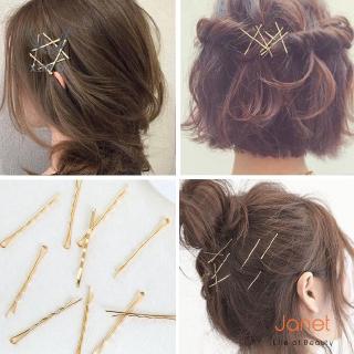 [1pc] Kẹp Tóc Tự Làm Màu Vàng Cho Nữ JT