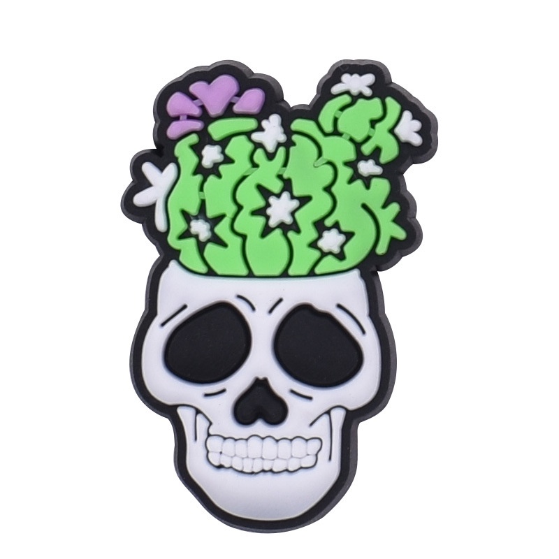 Phụ Kiện Trang Trí Giày Hình Cỏ Ba Lá Hoạt Hình Cho Bé Gái Charms Earth Jibitz Charm Hoa Skull Jibits Croc