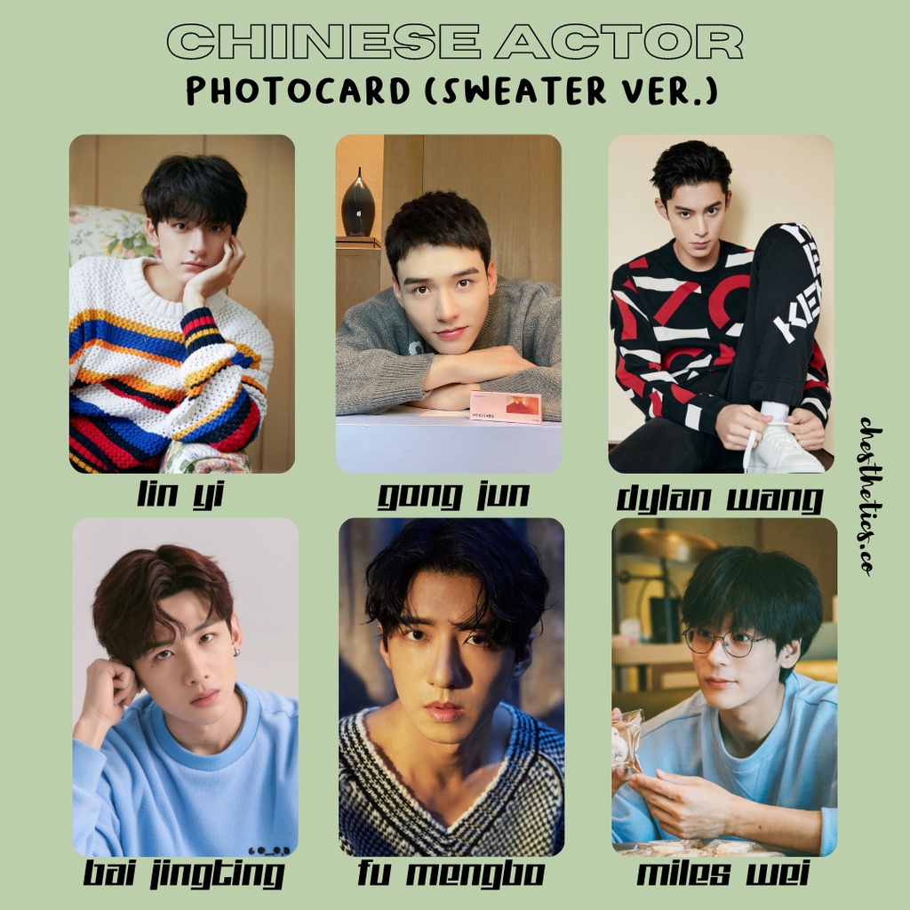 [ CHINA ACTOR ] Ảnh Card Bo Góc Diễn Viên Nam Trung Quốc - Chủ Đề Ảnh Sweater [ PHOTOCARD ]
