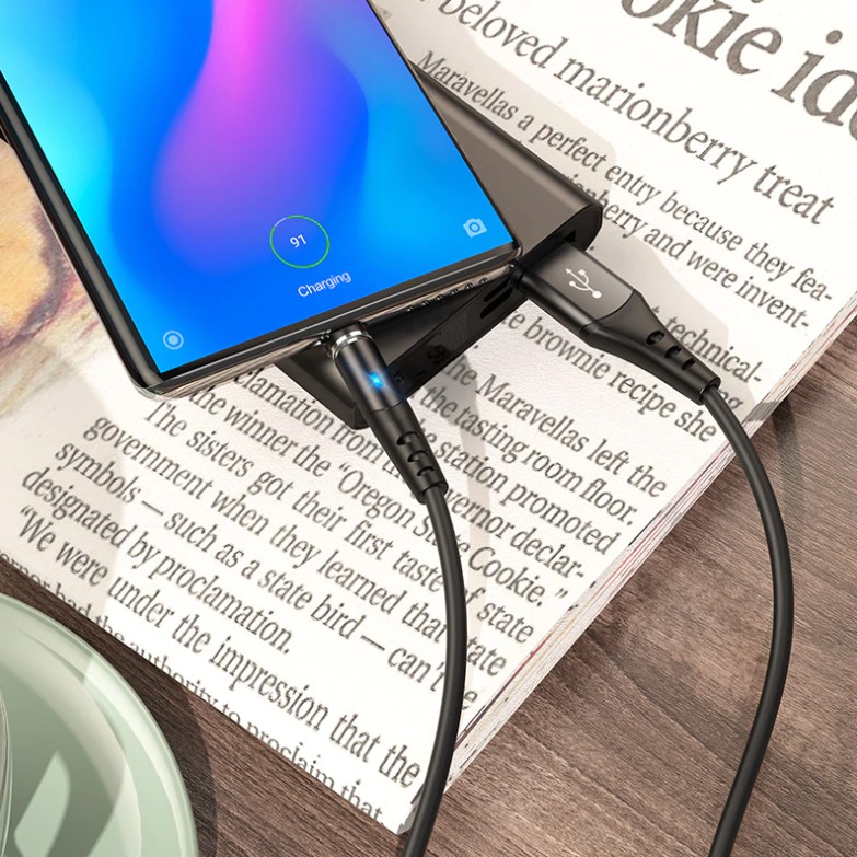 Cáp nam châm HOCO X60 chân i-Phone và Type C Dành cho iP 7 8 Plus X Xs 11 12 Pro Max Samsung Oppo