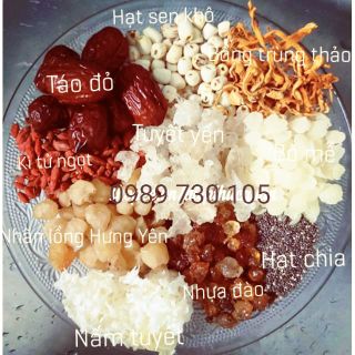 CHÈ DƯỠNG NHAN 15VỊ CÓ ĐÔNG TRÙNG KHÔ