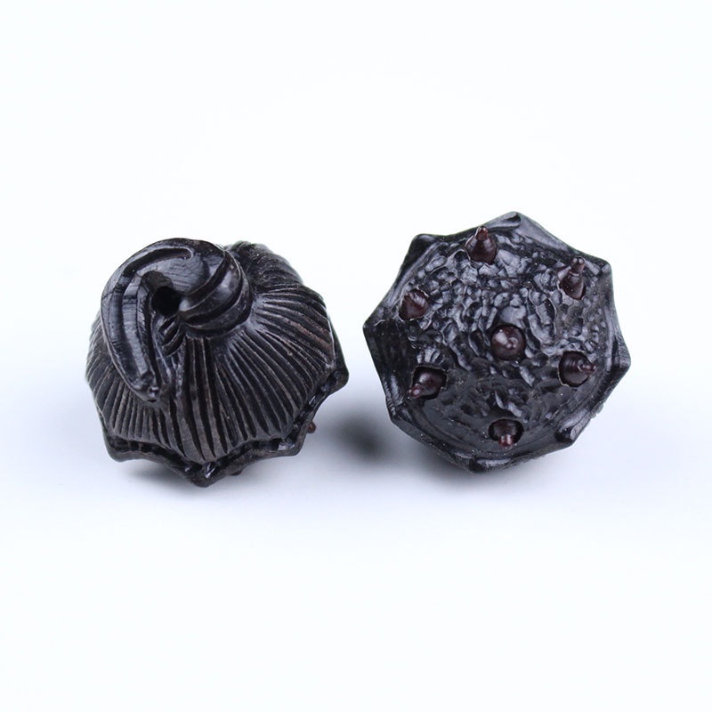 Hộp Gỗ Đàn Hương Hình Hoa Sen Màu Đỏ Làm Mặt Dây Chuyền Thủ Công DIY