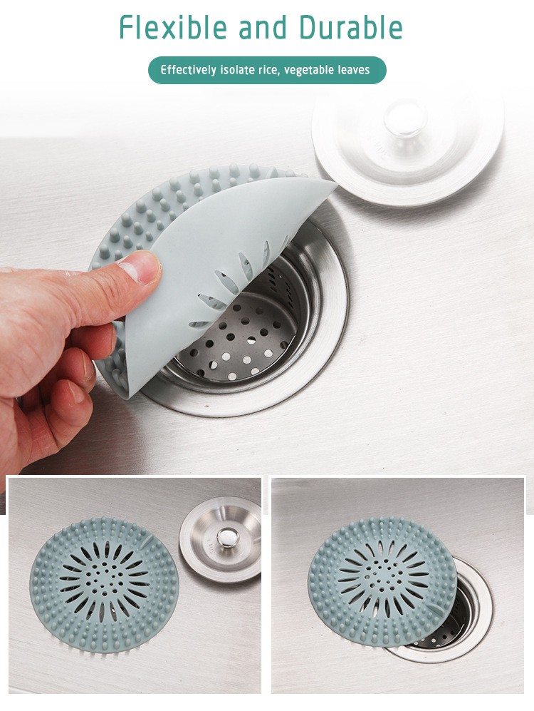🎉Silica gel anti-blocking filter cap sink filter strainer waste plug Sink filter Waste collector Filter Bath kitchen bathroom accessories