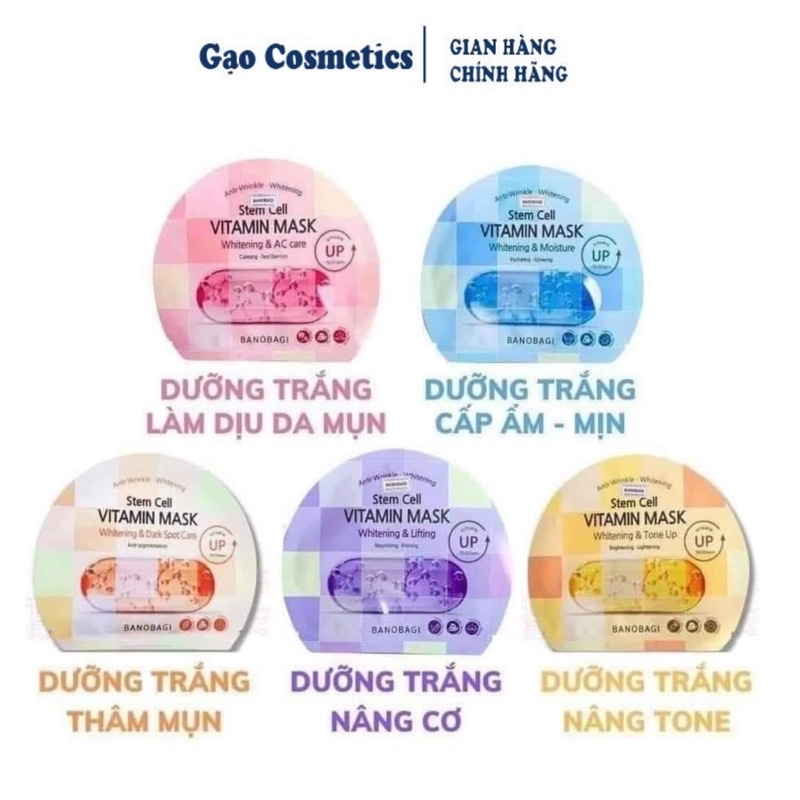 Mặt nạ BNBG  Stem Cell Vitamin Dưỡng Trắng Dưỡng ẩm Và Làm Mềm Da