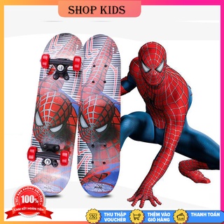 Ván trượt trẻ em Skateboard cao cấp làm từ gỗ ép 8 lớp, bánh xe PU chất lượng cao, in hình đang yêu giành cho bé