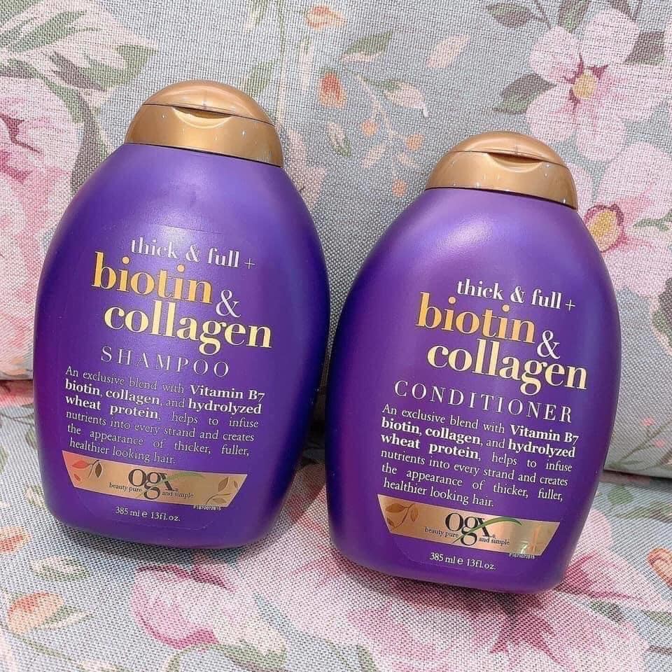 CẶP DẦU GỘI XẢ BIOTIN &amp; COLLAGEN PHỤC HỒI SÂU CHO TÓC