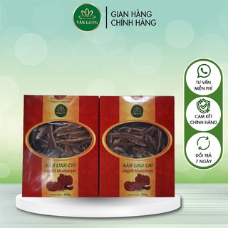 Nấm linh chi rừng thái lát vân long 200g hộp đỏ