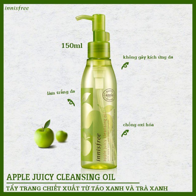 Dầu Tẩy Trang Innisfree Apple Juicy Cleansing Oil