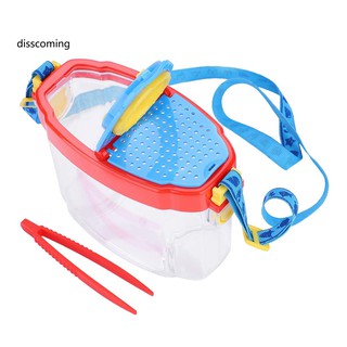 Bộ hộp nhựa đựng quan sát côn trùng gắn kính lúp độ phóng đại 4.5X HD sáng tạo cho trẻ
