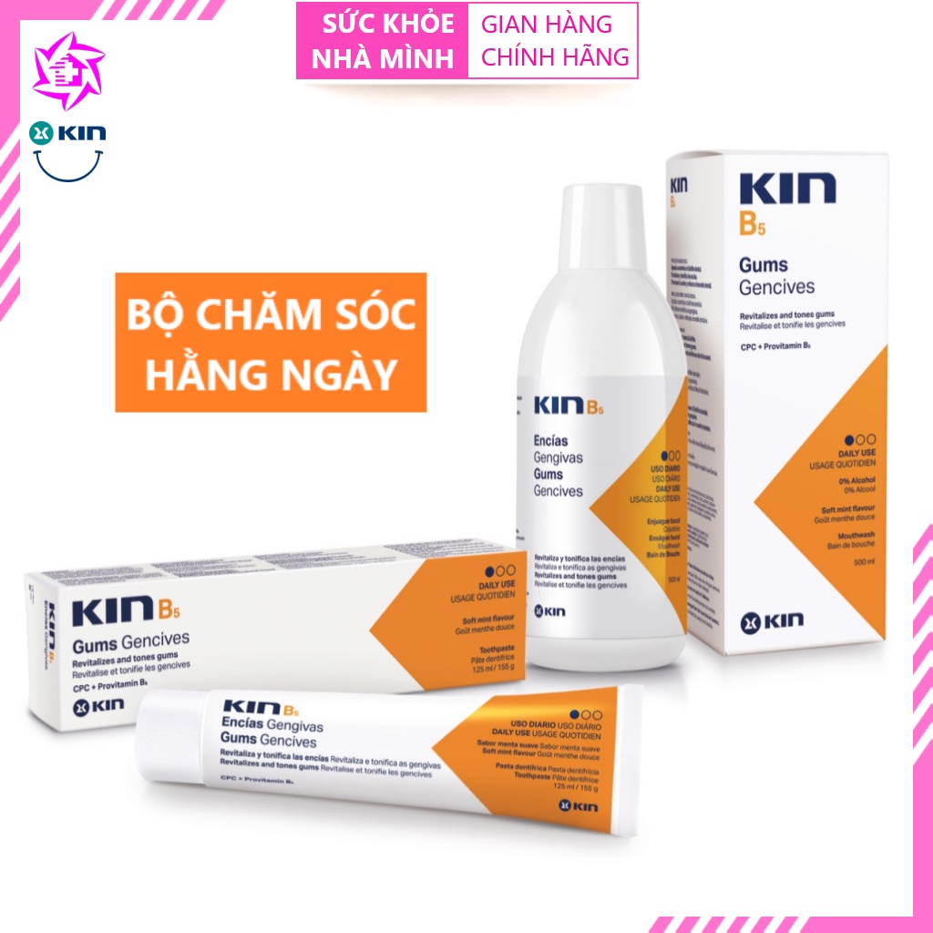 SKNM | Bộ Chăm Sóc Răng Sứ Cao Cấp KinB5 ® - DÙNG HẰNG NGÀY GIÚP NGỪA VIÊM NƯỚU & PHỤC HỒI MÔ NƯỚU hiệu quả
