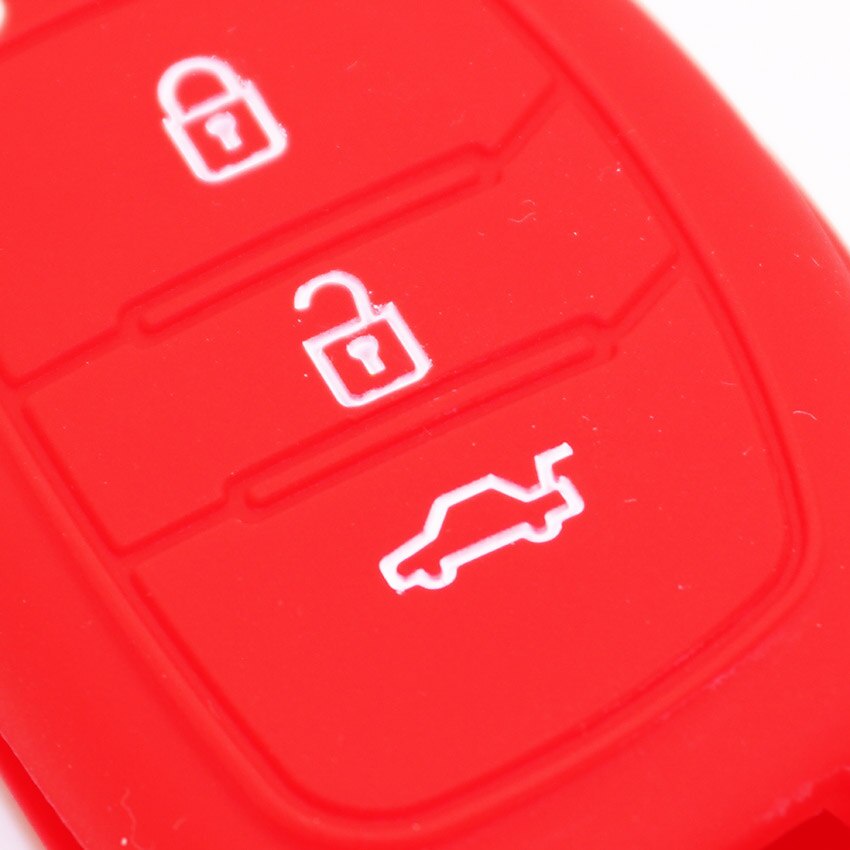 Ốp chìa khóa silicon 3 nút cho Hyundai ix45 i10 i20 i30 ix25 ix35 Elantra Accent Avante Grand Porter