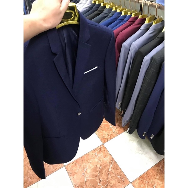 Bộ vest nam áo+ quần xanh than, vest công sở, vest cưới mẫu 1 khuy và 2 khuy, trẻ trung, lịch lãm lôi cuốn