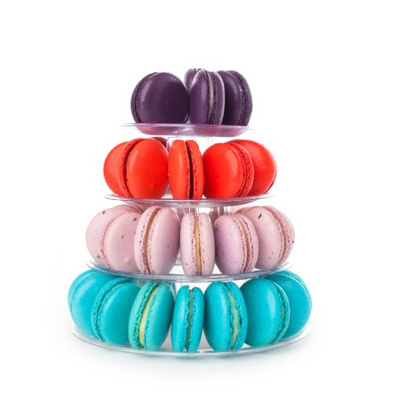 Tháp trưng bày bánh macaron 4 tầng chất lượng