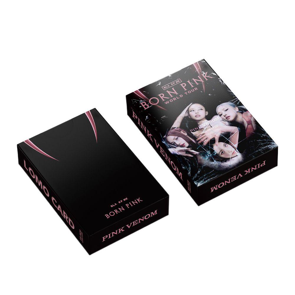Set 55 Tấm Ảnh Lomo Card JENNIE ROSE LISA Màu Hồng Thời Trang