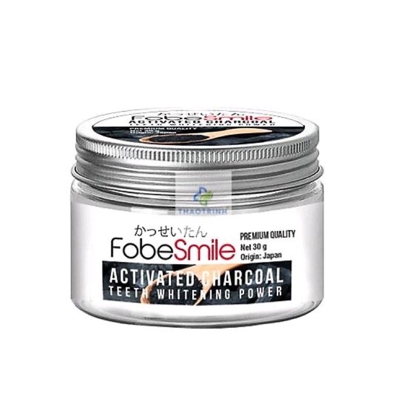 Bột Trắng Răng Than Tre Hoạt Tính Fobe Smile của Nhật Bản- Hũ 30gr