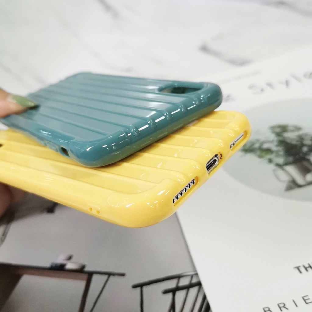 Ốp điện thoại TPU vân kẻ sọc nổi màu trơn thời trang cho iPhone 11 Pro Max 6/6s 6plus/6splus 7/8 7plus/8plus X XS XR Xs | BigBuy360 - bigbuy360.vn