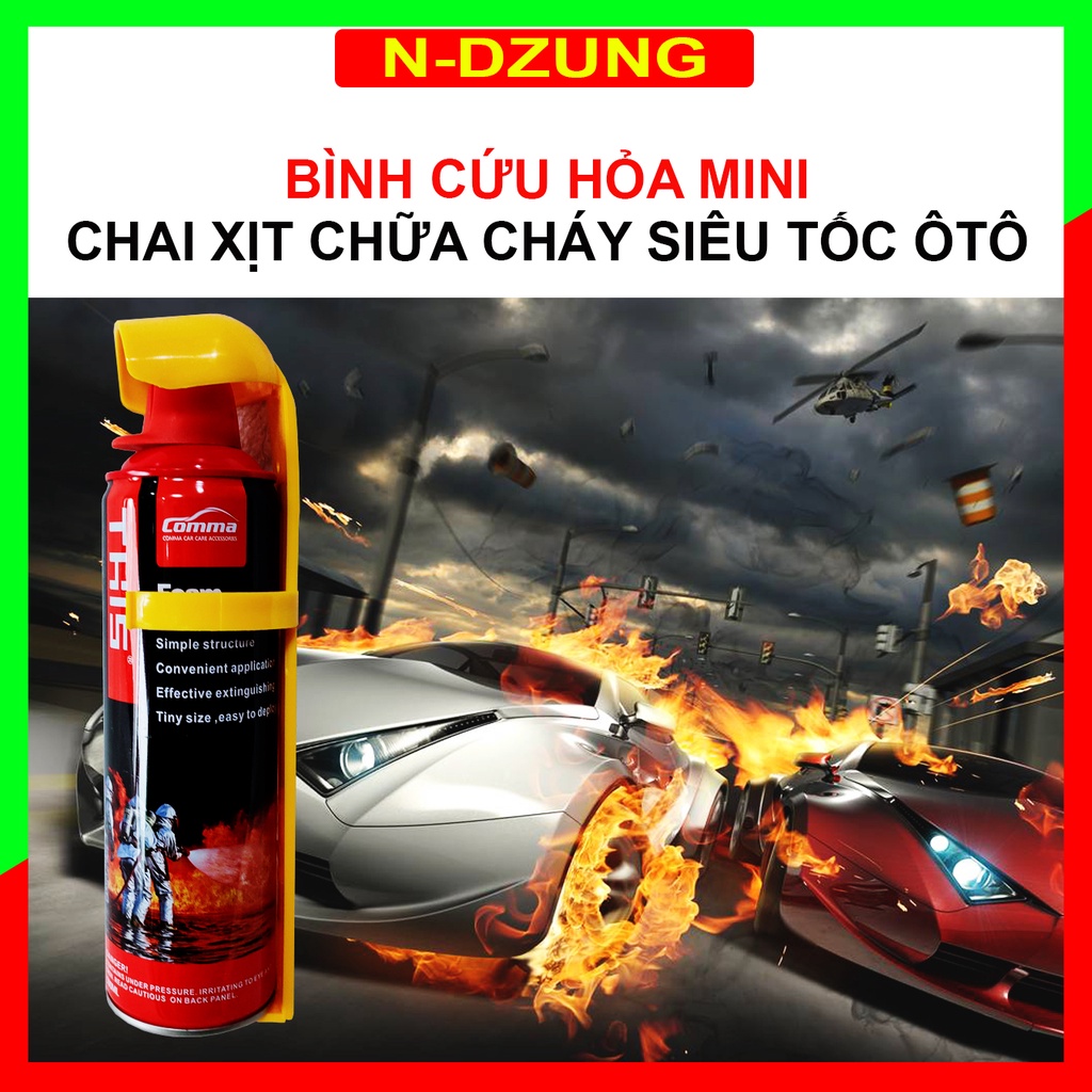 [LOẠI TỐT] Bình Cứu Hỏa Mini - Chai Xịt Chữa Cháy Trên Ô Tô - THIS Foam Fire Exstinguisher - Dập Tắt Siêu Nhanh - NDZUNG