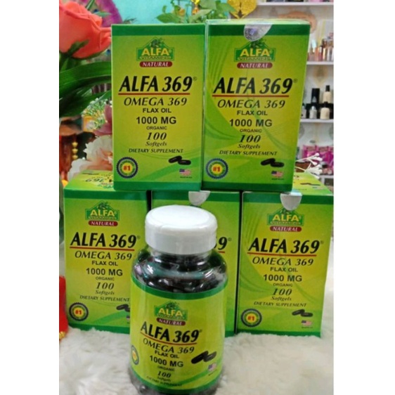 Viên uống hỗ trợ Omega369 Alfa  Tinh dầu Hạt Lanh