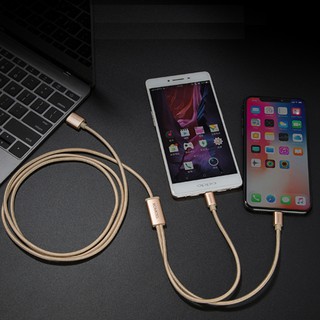 Cáp Sạc 2 Trong 1 Cho iPhone Và Android - Dài 1.5m