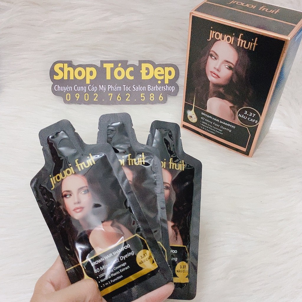 Dầu Gội Là Nâu Jrouoi Fruit Dạng Gói (mã màu 3.37)