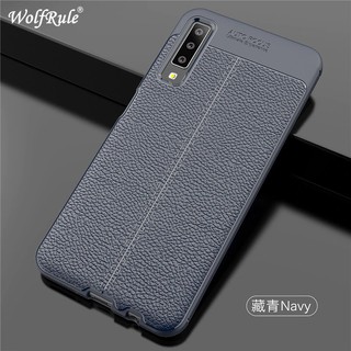 Ốp Lưng Auto Focus Vân Da Cho Samsung A7 (2018)