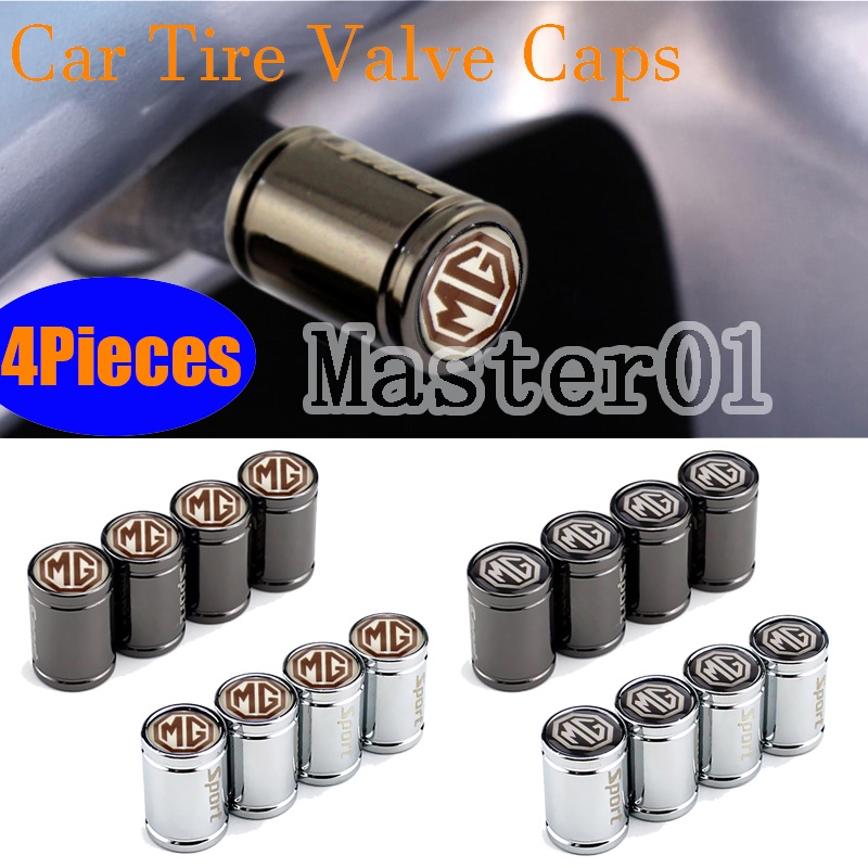 Bộ 4 Nắp Van Bánh Xe Hơi MG5, MG3 GS HS Bằng Kim Loại