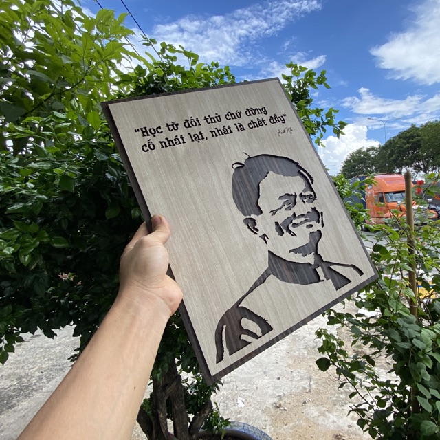 [Tạo Động Lực] Tranh treo tường Jack Ma bằng Gỗ khắc Laser cao cấp LEVU-NT07