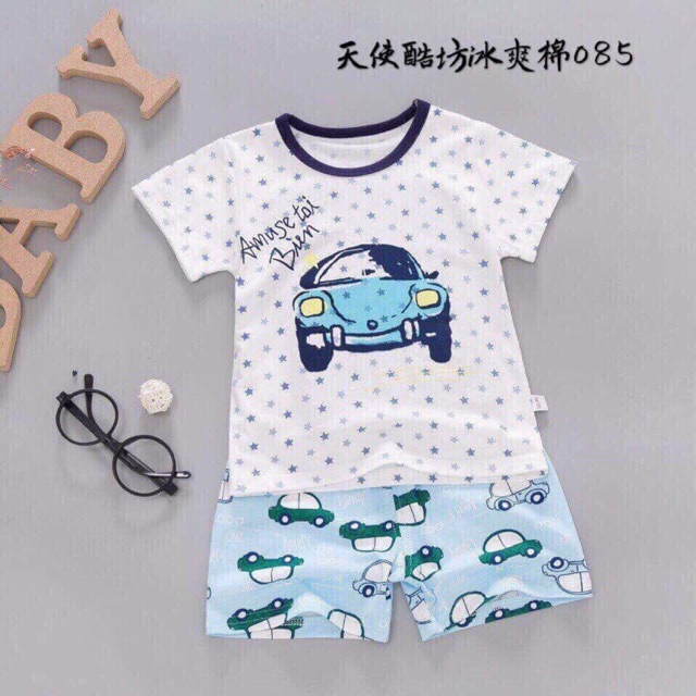 Combo bộ thun qiqi bé trai