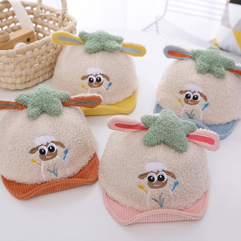 Mũ Lưỡi Trai Bằng Cotton Họa Tiết Thêu Thời Trang Dễ Thương Cho Bé Gái