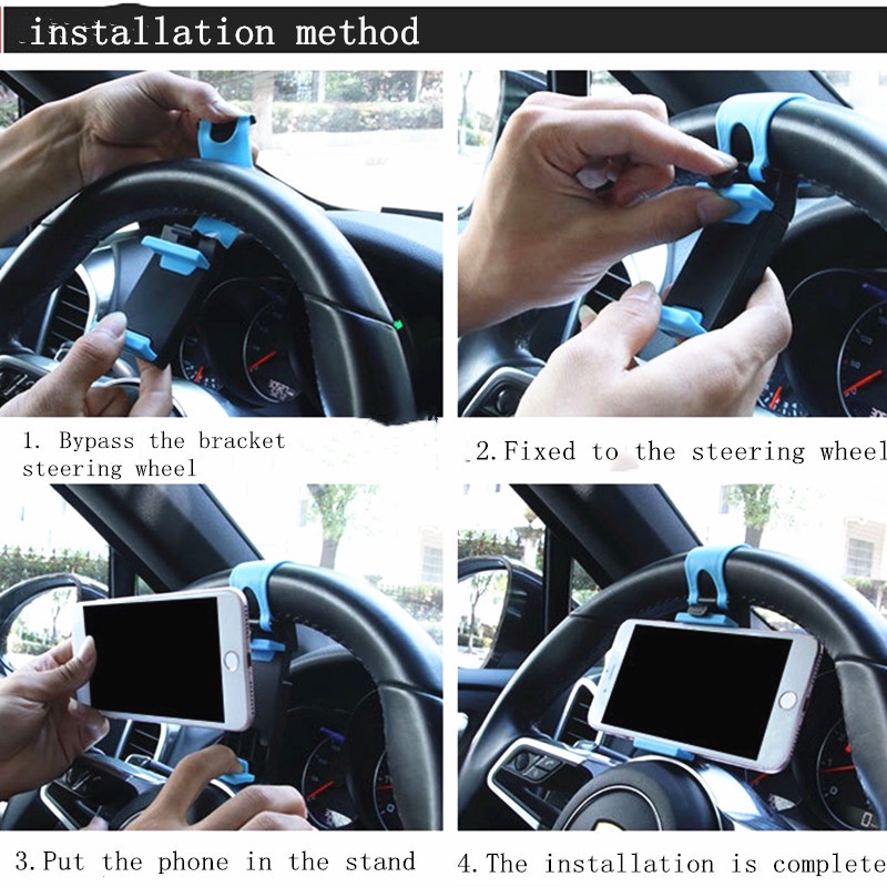 Giá Đỡ Điện Thoại / GPS Gắn Vô Lăng Xe Hơi Thông Dụng