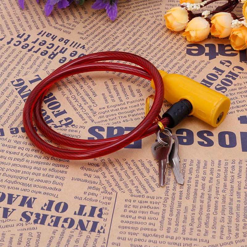 Ổ Khóa Xe Đạp Chống Trộm Kích Thước 8x640MM Kèm 2 Chìa Khóa Tiện Dụng