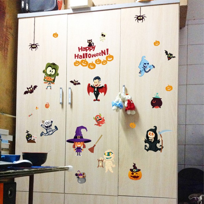 Decal trang trí tường Lễ Hội Halloween!! cho Bé