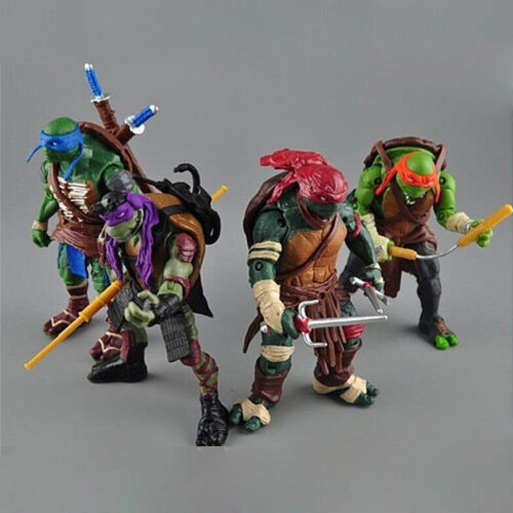 Set 4 Mô Hình Nhân Vật Ninja Rùa Dễ Thương