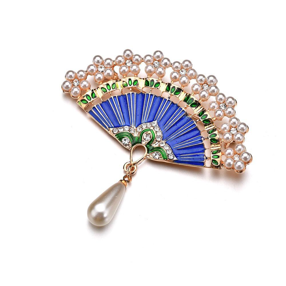 USNOW Trâm Cài Khăn Choàng Tráng Men Phong Cách Vintage Cho Nữ