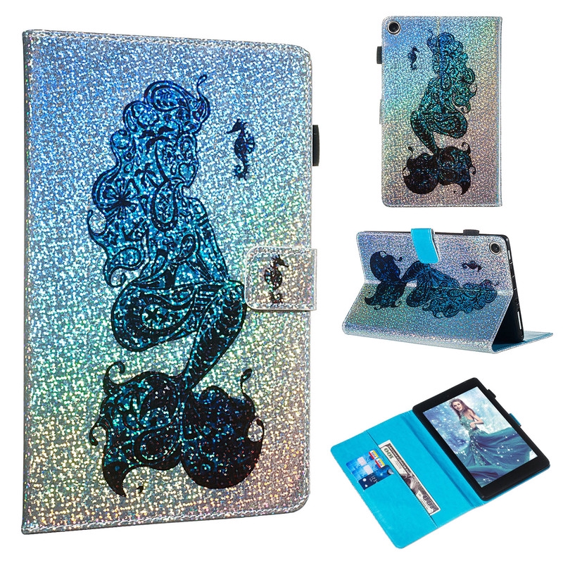 For Amazon All-New Fire HD 8 2018 2017 2016 8.0" Luxury Glitter Cartoon PU Leather Wallet Flip Stand Tablet Case