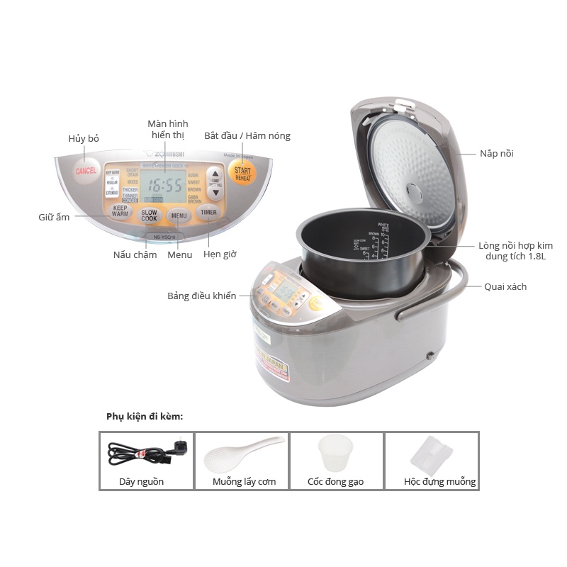 Nồi cơm điện Zojirushi NS-YSQ18