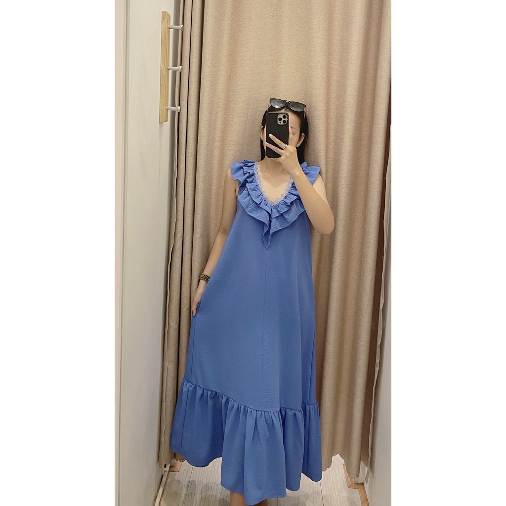 Đầm HD PARIS bèo cổ viền ren